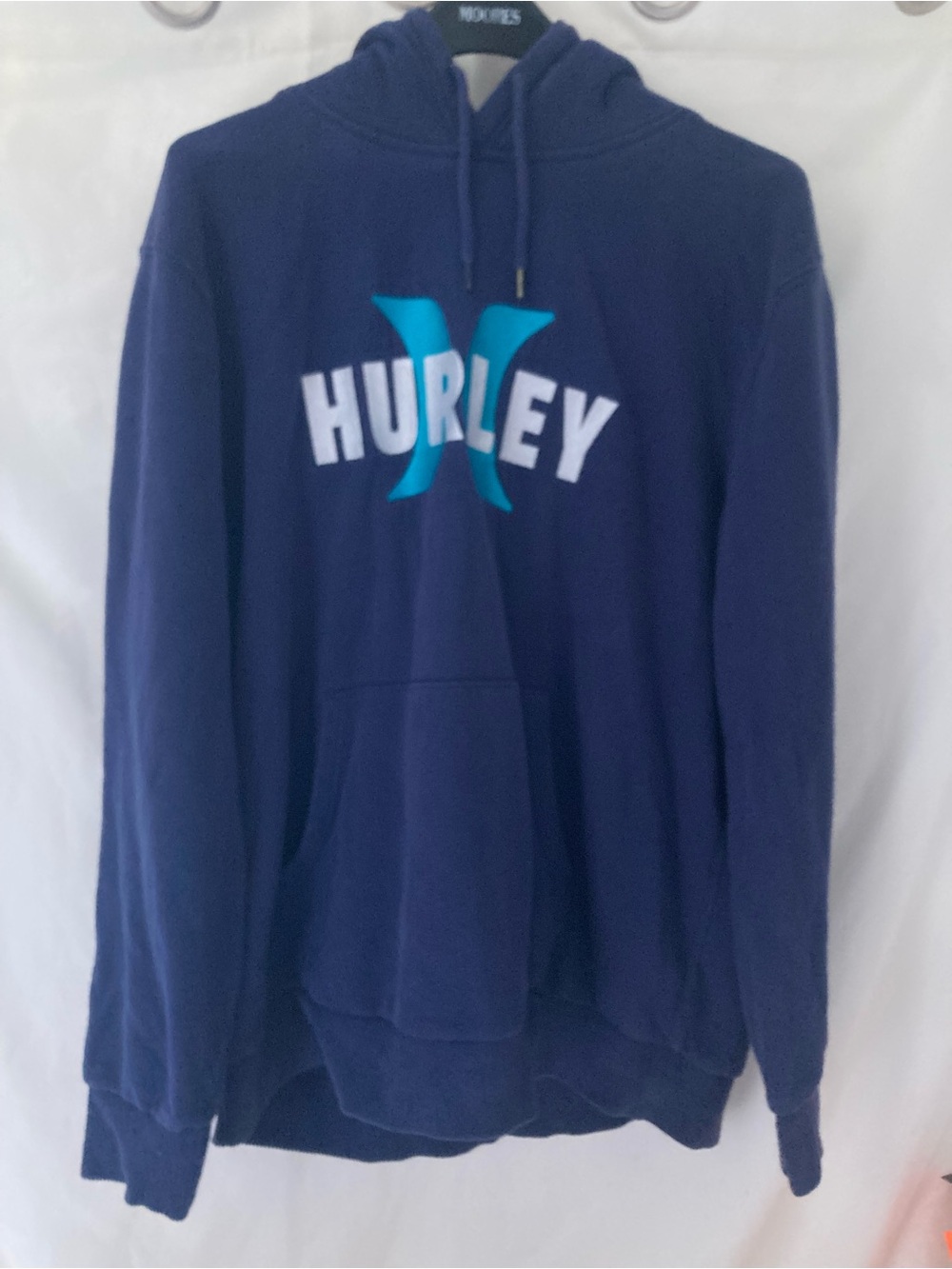 Hurley Navy Logo Pullover Hoodie XL Tall Men’s Fleece Sweatshirt